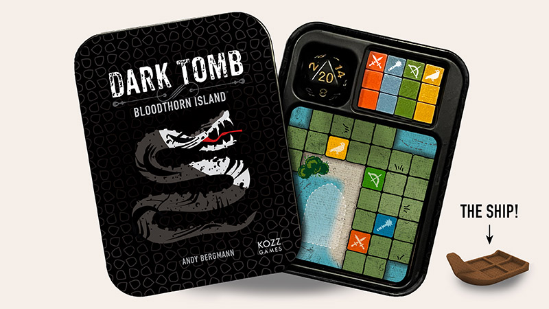 Dark Tomb - Bloodthorn Island game box with components