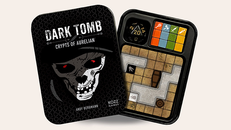 Dark Tomb game box with components